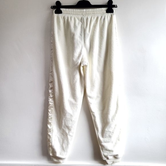 ATM Loop Cream Satin French Cotton Terry Pull-on Chalk Jogger Track Pants NWT - Picture 11 of 14